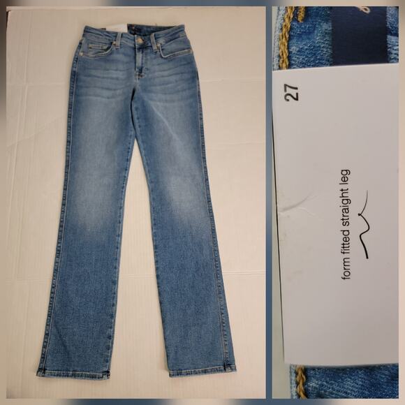 7 Seven For All Mankind Kimmie Mid Rise Straight Leg Jeans Women Sz 27 NEW - Picture 1 of 12